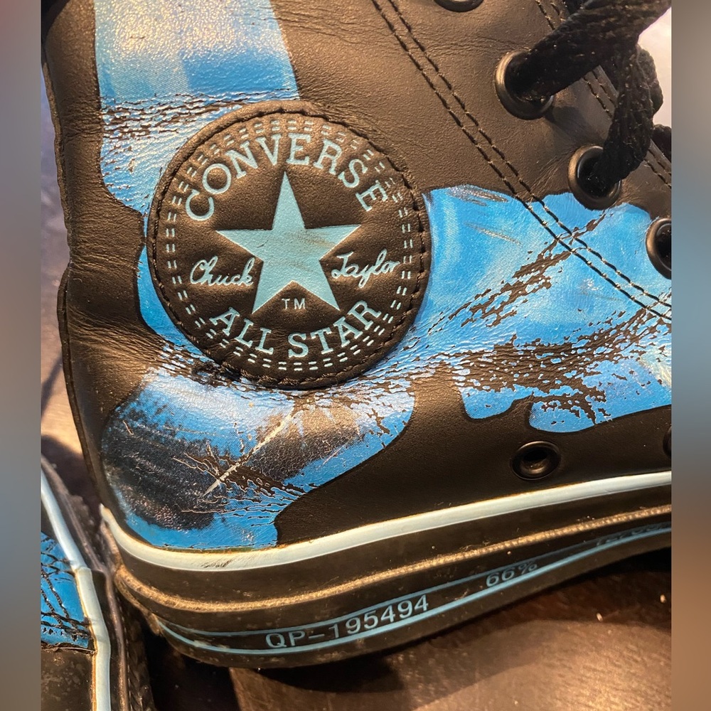 Converse Blue X Ray Skeleton Feet ~ 6.5 mens 8.5 women’s - Picture 1 of 7